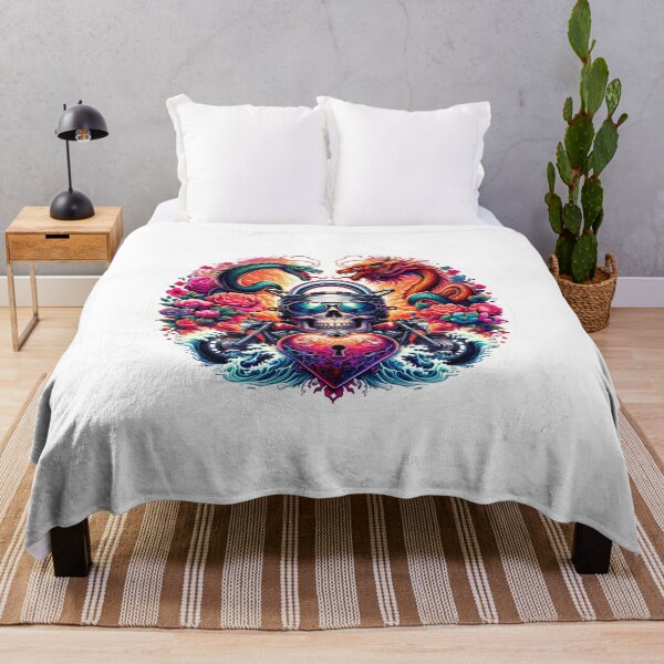 Item preview, Title: "Dragons Embrace: Biker's Mythical Paradise designed and sold by Pixel Dome.