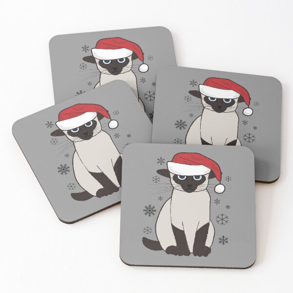 Item preview, Siamese Santa Funny Humorous Christmas Kitty Cat designed and sold by siamesestore.
