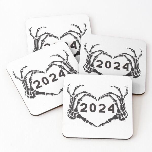 Item preview, 2024 New Year Skeleton Heart Hands designed and sold by Seedcap7.