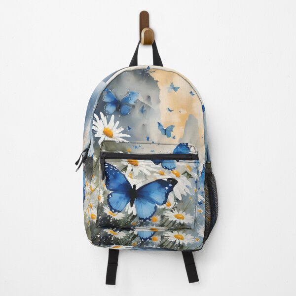Item preview, Butterfly garden with daisy and long grass, watercolor, impressionism designed and sold by boyangyang.
