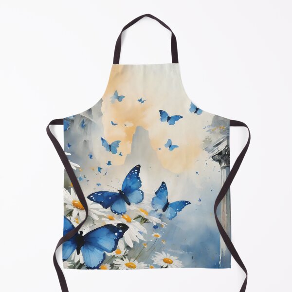 Item preview, Butterfly garden with daisy and long grass, watercolor, impressionism designed and sold by boyangyang.