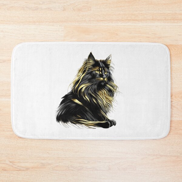 Item preview, Gold black fluffy maine coon designed and sold by BlueGoldArt.