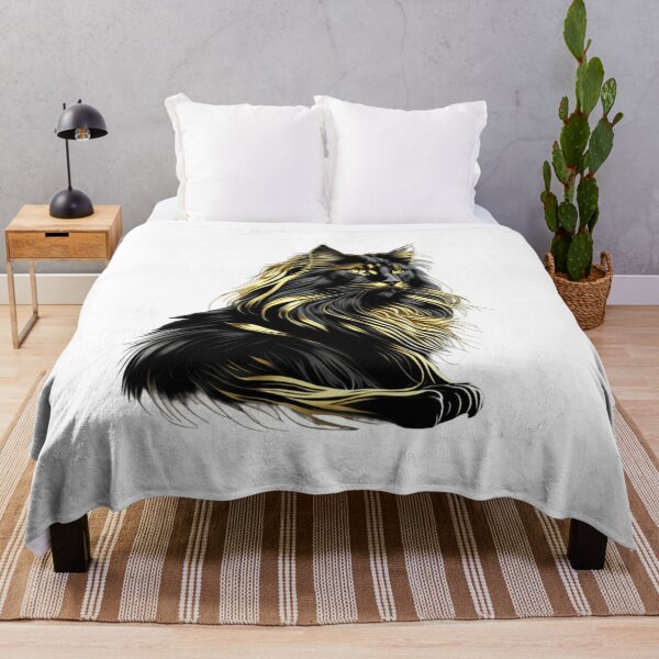 Item preview, Gold black fluffy maine coon designed and sold by BlueGoldArt.