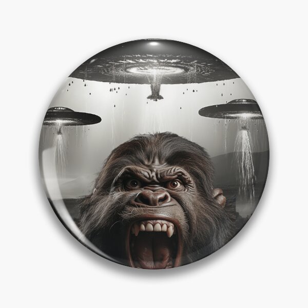 Item preview, Gorilla Selfie with UFOs designed and sold by Master-Print.