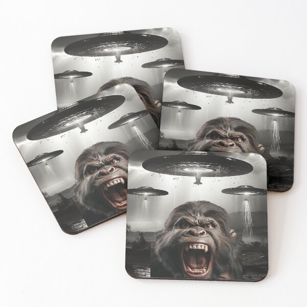 Item preview, Gorilla Selfie with UFOs designed and sold by Master-Print.