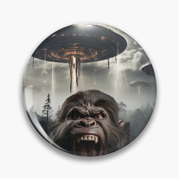 Item preview, Gorilla Selfie with UFOs designed and sold by Master-Print.