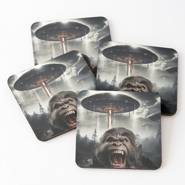 Item preview, Gorilla Selfie with UFOs designed and sold by Master-Print.
