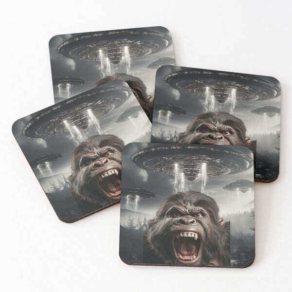 Item preview, Gorilla Selfie with UFOs designed and sold by Master-Print.