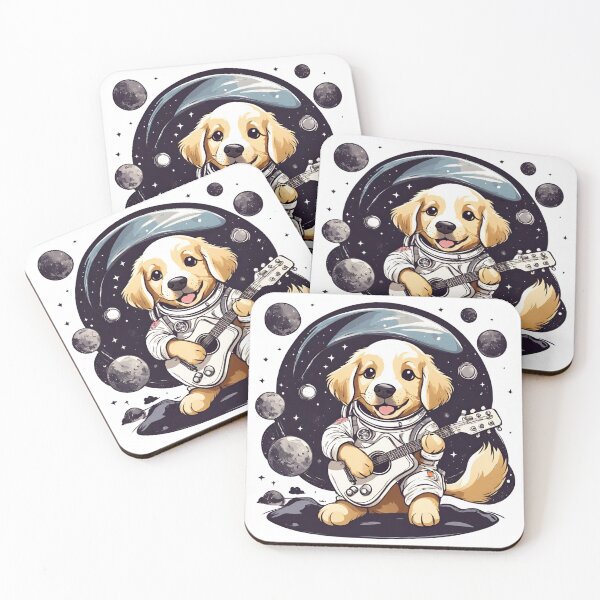 Item preview, GUITARIST ASTRONAUT GOLDEN RETRIEVER – adorable chihuahua puppy – chihuahua puppy astronaut - chihuahua cosmonaut puppy  designed and sold by Musicians-world.