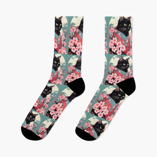 Item preview, black Cat Kimono designed and sold by Catophile.