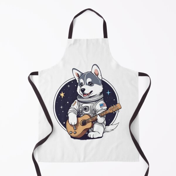 Item preview, GUITARIST ASTRONAUT HUSKY – adorable husky puppy – husky puppy astronaut - husky cosmonaut puppy designed and sold by Musicians-world.