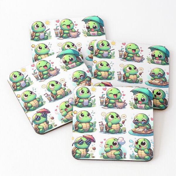 Item preview, "Turtle Antics: Adorable and Playful Turtle Adventures" designed and sold by APARTAI EU.