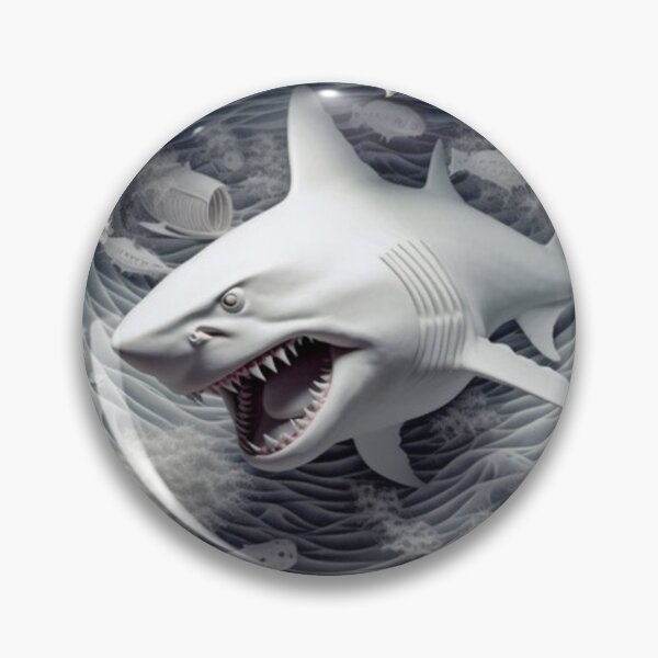 Item preview, 3D Art White Shark Ocean designed and sold by MINOSDESIGN.