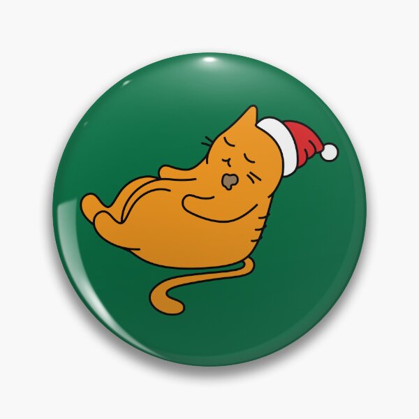 Item preview, Cat Falls Asleep After Eating, Wearing Santa Hat. designed and sold by Picky-Cat.