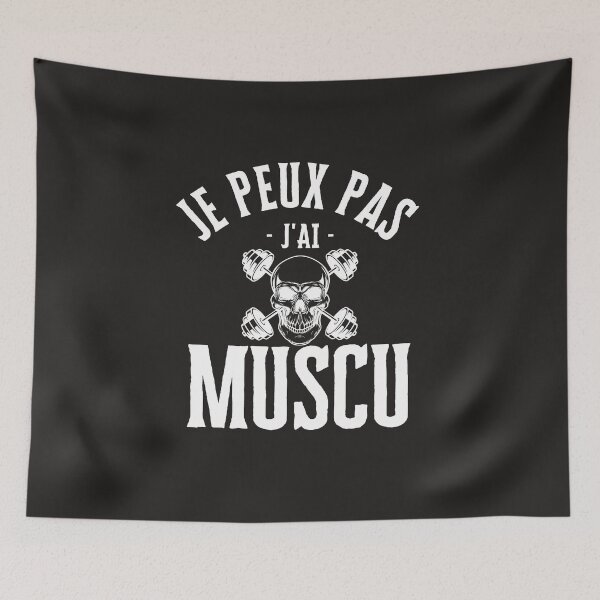 Aperçu de l'œuvre j'peux pas j'ai muscu | cadeaux de gym | musculation créée et vendue par store7azzouzi.