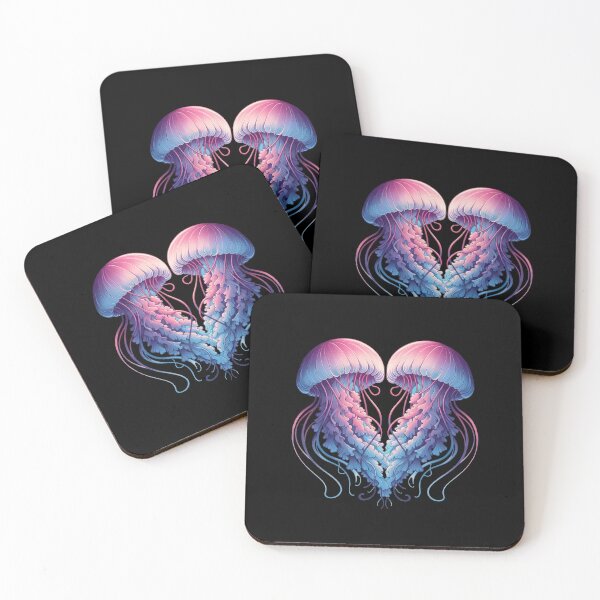 Item preview, Romantic Heart Shaped Jellyfish Pop Art Design designed and sold by SandbarTees.