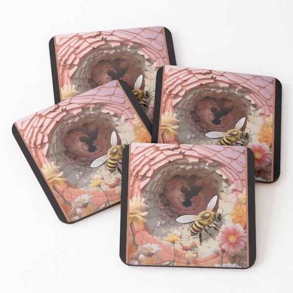 Item preview, 3D Art Bee Nature Hole Design designed and sold by MINOSDESIGN.