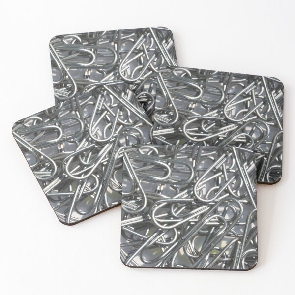 Item preview, Paperclips closeup background silver and white  designed and sold by Umdash919.