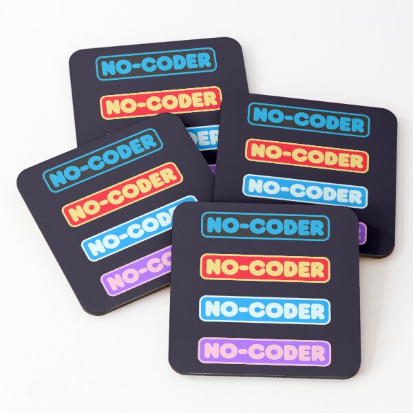 Item preview, No-Coder (pack of 4) designed and sold by PoshPixel.