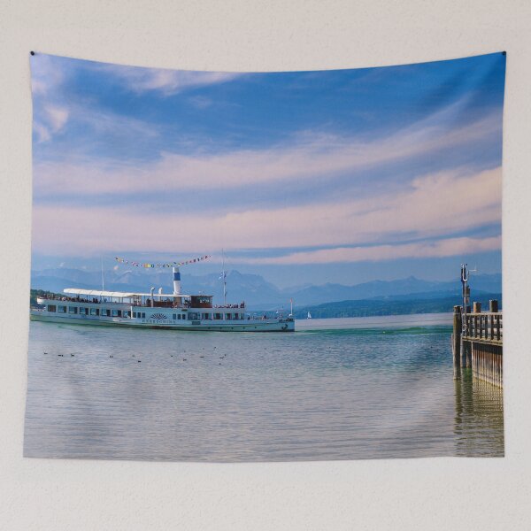 Item preview, Paddle Steamer Herrsching on Lake Ammer, Germany designed and sold by Kasia Design.