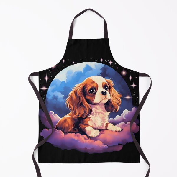 Item preview, Cavalier king charles spaniels mini dog breed black and tan puppy cute illustration designed and sold by NBSStore.
