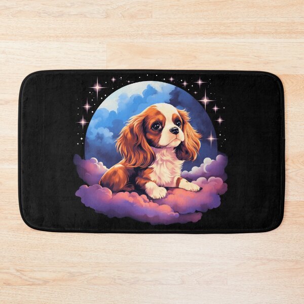 Item preview, Cavalier king charles spaniels mini dog breed black and tan puppy cute illustration designed and sold by NBSStore.