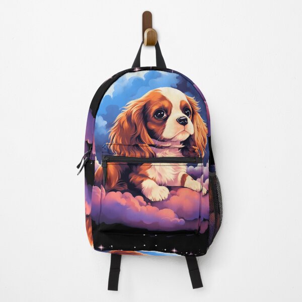 Item preview, Cavalier king charles spaniels mini dog breed black and tan puppy cute illustration designed and sold by NBSStore.
