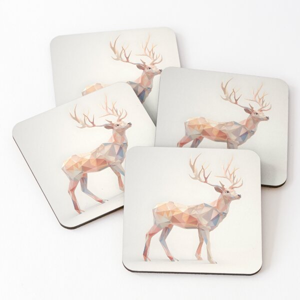Item preview, Pastel Prism Reindeer: A Study in Geometric Serenity designed and sold by RxU3.