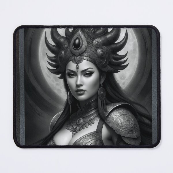Item preview, Ookura Rhai Queen Of The Akayo Captivating AI Concept Art Print by Xzendor7 designed and sold by Xzendor7 Digital Art Creations.