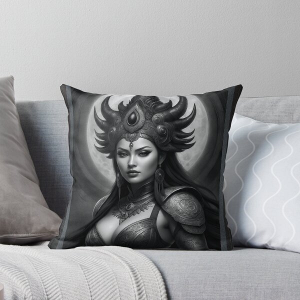 Item preview, Ookura Rhai Queen Of The Akayo Captivating AI Concept Art Print by Xzendor7 designed and sold by Xzendor7 Digital Art Creations.