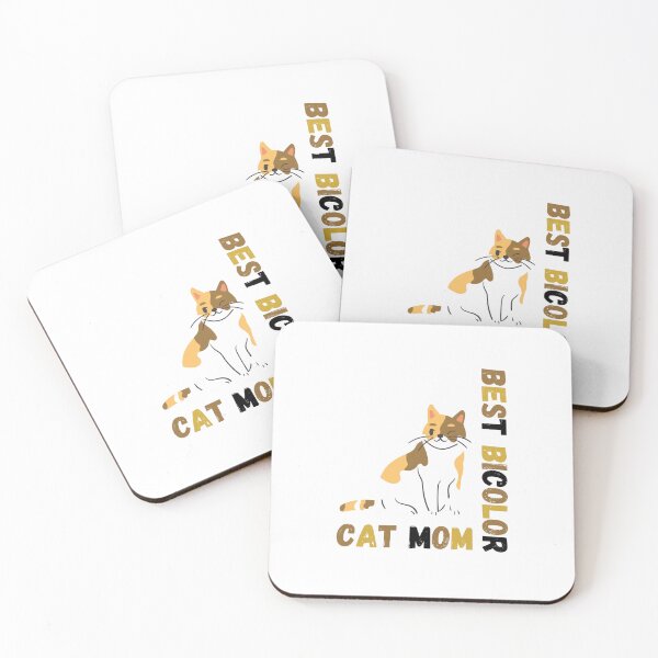 Item preview, Bicolor cat with writing "best bicolor cat mom" designed and sold by stayfreshbyme.