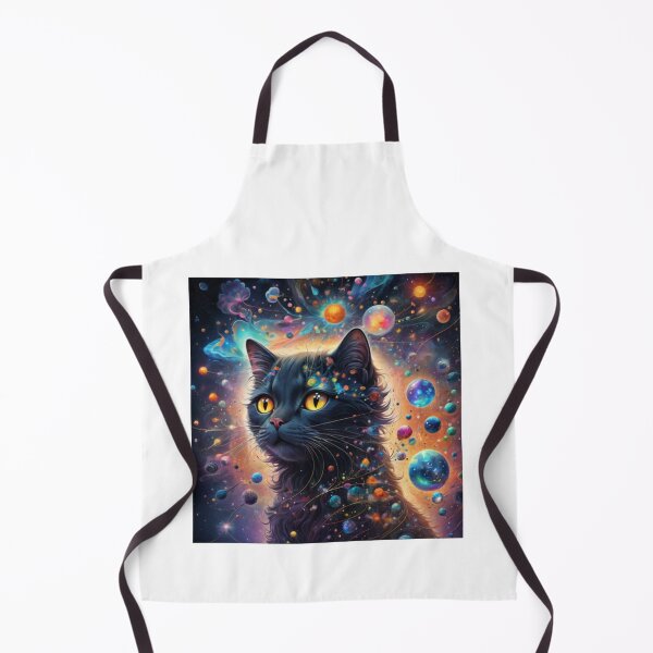 Item preview, Surreal digital painting of a diminutive cosmos nestled in the mind of a cat designed and sold by CacauBologna.