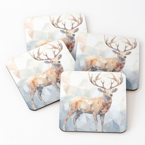 Item preview, Pastel Prism Reindeer: A Study in Geometric Serenity designed and sold by RxU3.