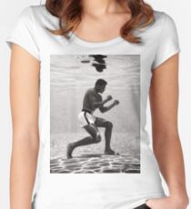 Muhammad Ali Underwater Poster Women's Fitted Scoop T-Shirt