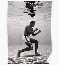 Muhammad Ali Unterwasser Poster Poster
