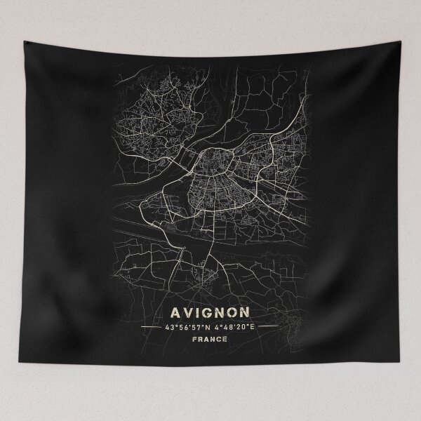 Item preview, Avignon Map Black and White designed and sold by Jerhus.