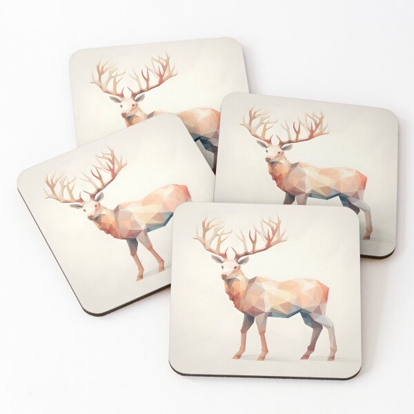 Item preview, Pastel Prism Reindeer: A Study in Geometric Serenity designed and sold by RxU3.