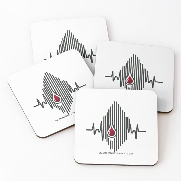 Aperçu de l'œuvre Minimaliste Heartbeat Lifeline Blood Donation Tee - sensibilisation au don de sang créée et vendue par MAPDDesigns.