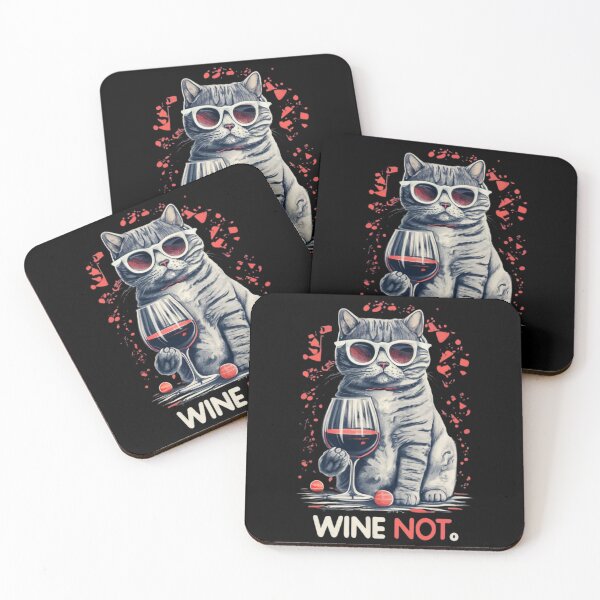 Item preview, Party British cat serves wine and invites designed and sold by BlueGoldArt.