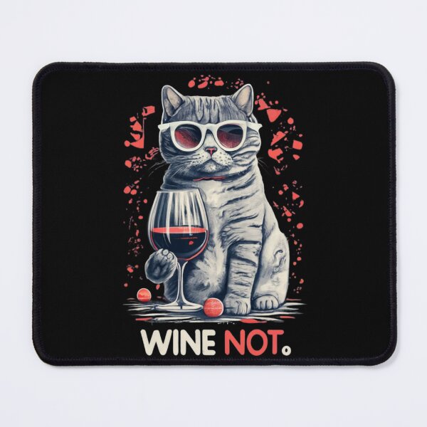 Item preview, Party British cat serves wine and invites designed and sold by BlueGoldArt.