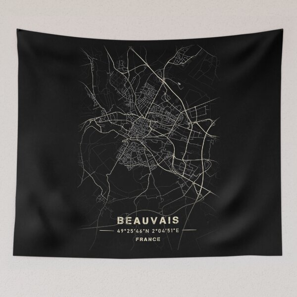 Item preview, Beauvais Map Black and White designed and sold by Jerhus.
