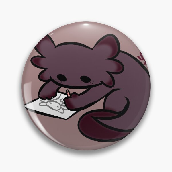 Item preview, Doodling brown axolotl  designed and sold by SqueakAxolotl.
