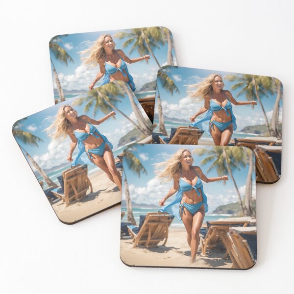 Item preview, Happy blonde on the beach designed and sold by Kenosuke78.