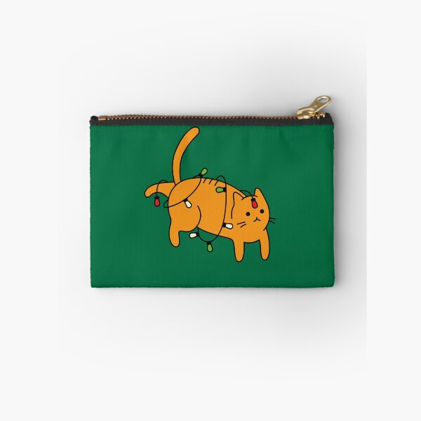 Item preview, Cat Wrapped In Christmas Lights, Red-handed.  designed and sold by Picky-Cat.