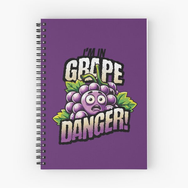 Item preview, Grape Danger! Comical Fruit Alert designed and sold by Sir Meow Meow.