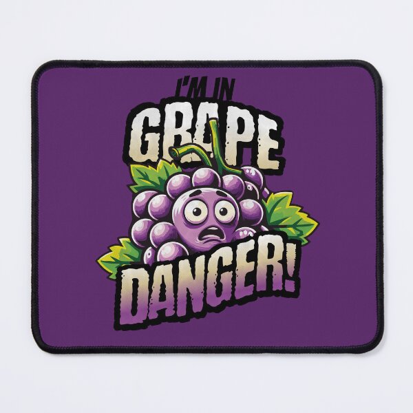 Item preview, Grape Danger! Comical Fruit Alert designed and sold by Sir Meow Meow.