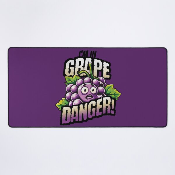 Item preview, Grape Danger! Comical Fruit Alert designed and sold by Sir Meow Meow.