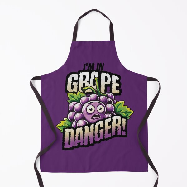 Item preview, Grape Danger! Comical Fruit Alert designed and sold by Sir Meow Meow.