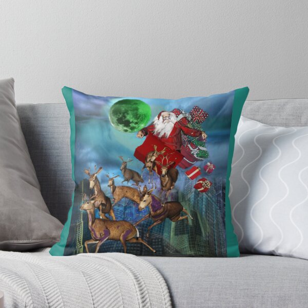 Item preview, Green Moon Santa and Raindeer designed and sold by Patricia Brown.