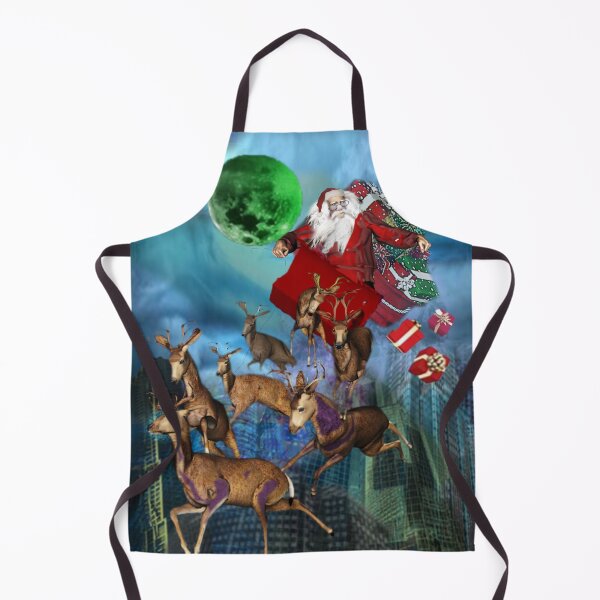 Artikelvorschau, Green Moon Santa und Raindeer entworfen und verkauft von Patricia Brown.